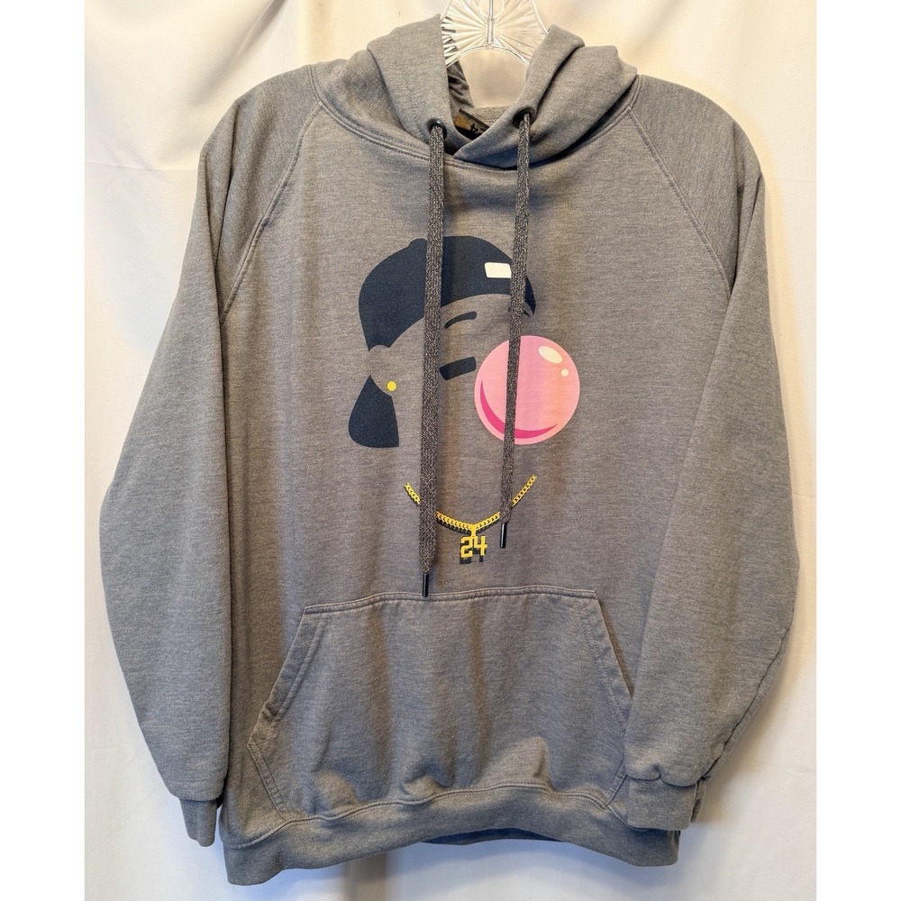 Baseballism Griffey Jr Hoodie Size Small Gray Your Favorite Player Bubble Gum